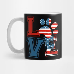 Paws Lover Usa Flag Mug